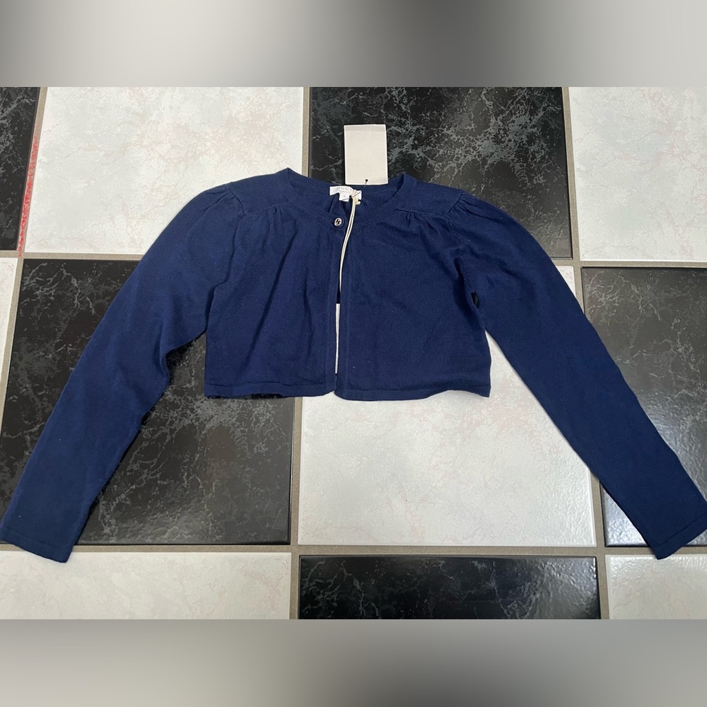 NWT 100% AUTH Gucci Kids Bolero Extra Fine Cotton/Cashmere Sweater Shrug Sz 6